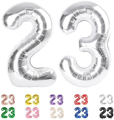 23 Balloon Numbers 40Inch for 12 23th Year Old Birthday Decorations, Inflation by Mluchee