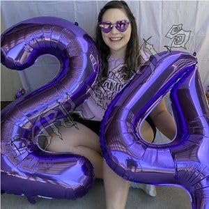 40 Balloon Number 40 Inch Purple Balloons - Image 4