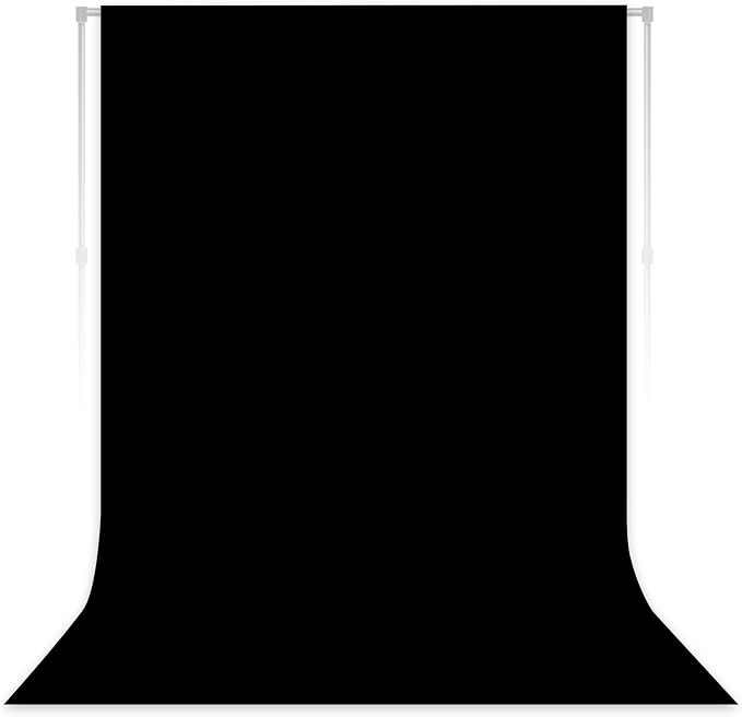 Black Photography Backdrop for Photoshoot, 5x7 FT | Versatile Studio Photo by LYLYCTY