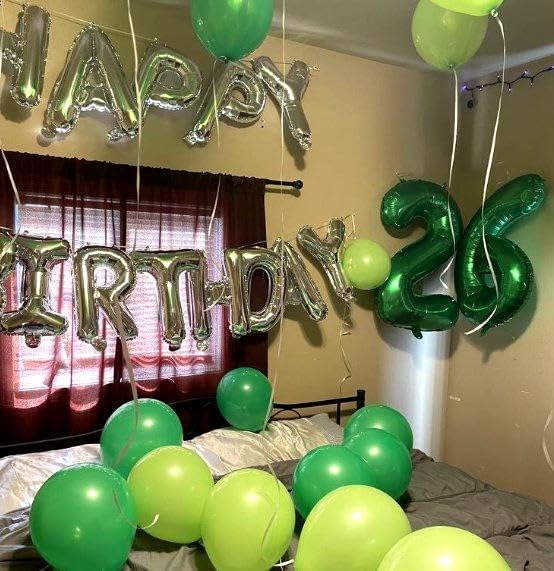 Green Number 2 Balloon 40 inch, Balloon numbers party supplies, deco photo shoot - Image 4