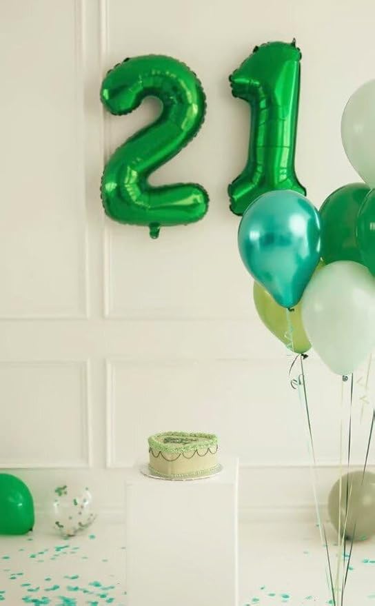 Green Number 0 Balloon 40 inch, Balloon numbers party supplies, deco photo shoot - Image 4