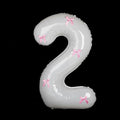 40 Inch White Number Balloons by Unknown