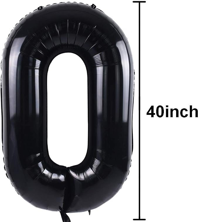 TONIFUL 40 Inch Black Number 2 Balloons Large Foil 2nd Birthday Decorations | - Image 2
