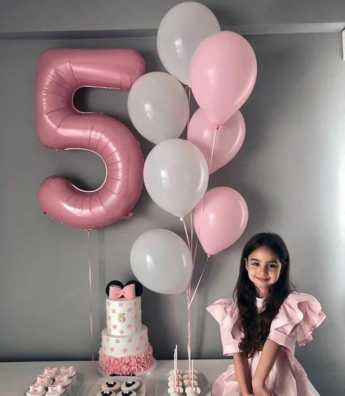 Pastel Pink Number 8 Balloon 40 Inch - Image 4