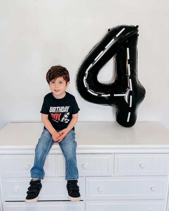Line 4 Balloon - Number Balloon 40 Inch, 4th Line Birthday Decorations | Giant - Image 2