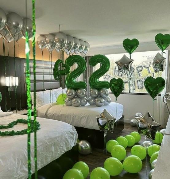 Green Number 0 Balloon 40 inch, Balloon numbers party supplies, deco photo shoot - Image 6