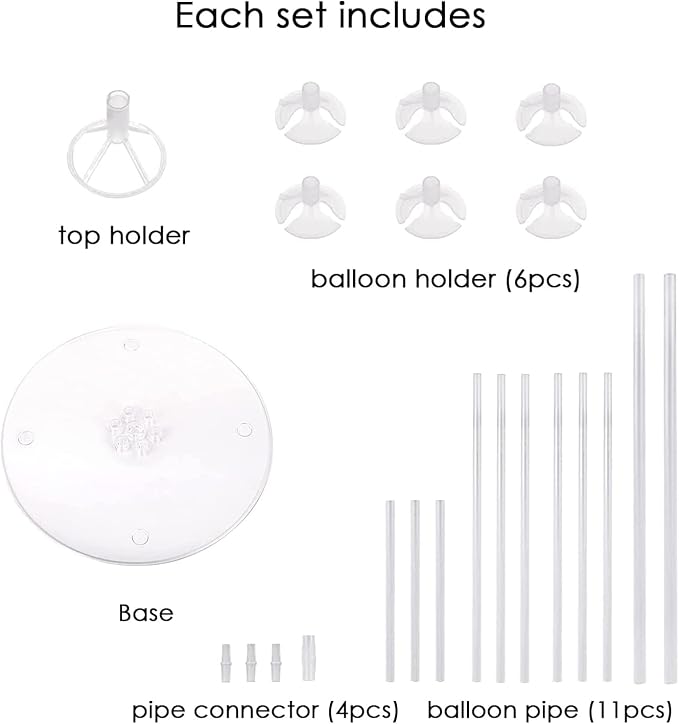 10 Sets of Balloon Stands for Table Balloon Stand Allowing Balloons To Float - Image 3