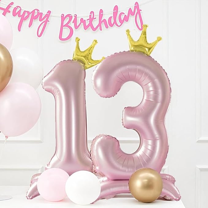 42 Inch Pink Foil Number 3 Balloon, 3th Pink Birthday Decorations | Giant - Image 5