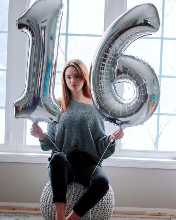 Silver Number 60 Balloon 40 Inch, 60th Birthday Decorations Men Women | Foil - Image 3