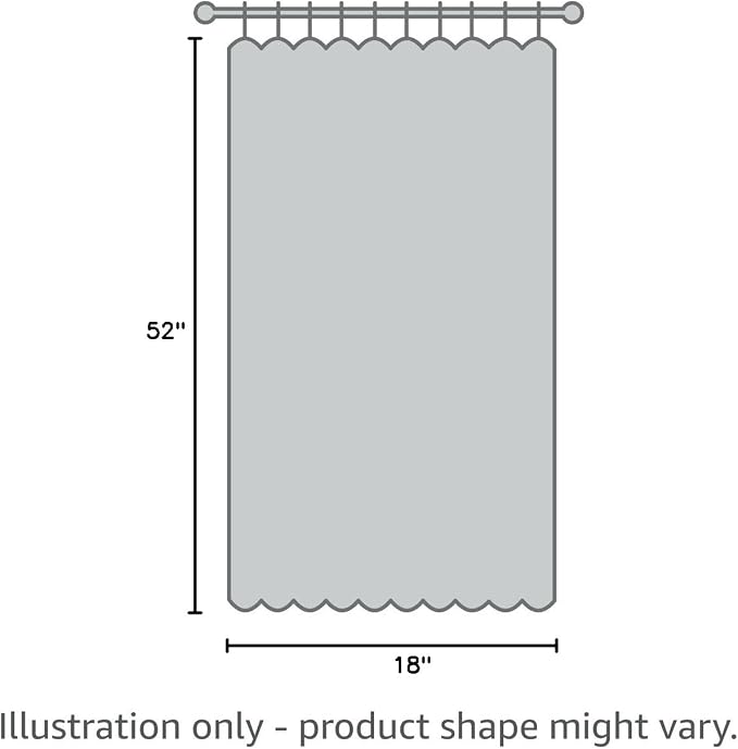 Sutuo Home Blue Boho Curtain 52W x 18L inch White Striped Light Filtering Short - Image 10