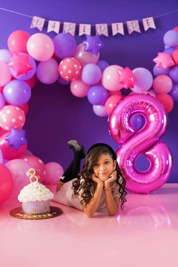 7 Balloon Number 40 Inch Hot Pink Balloons - Image 4