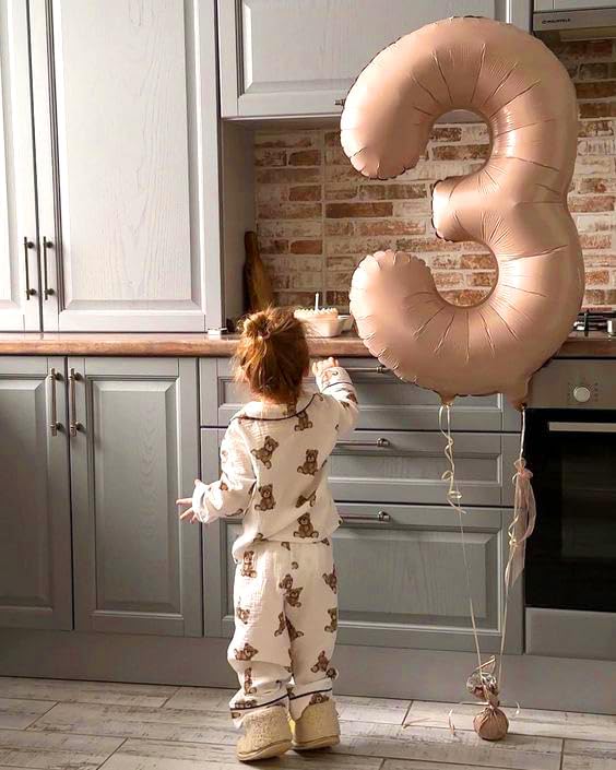 1 Balloon Number 40 Inch Light Brown Balloons - Image 4