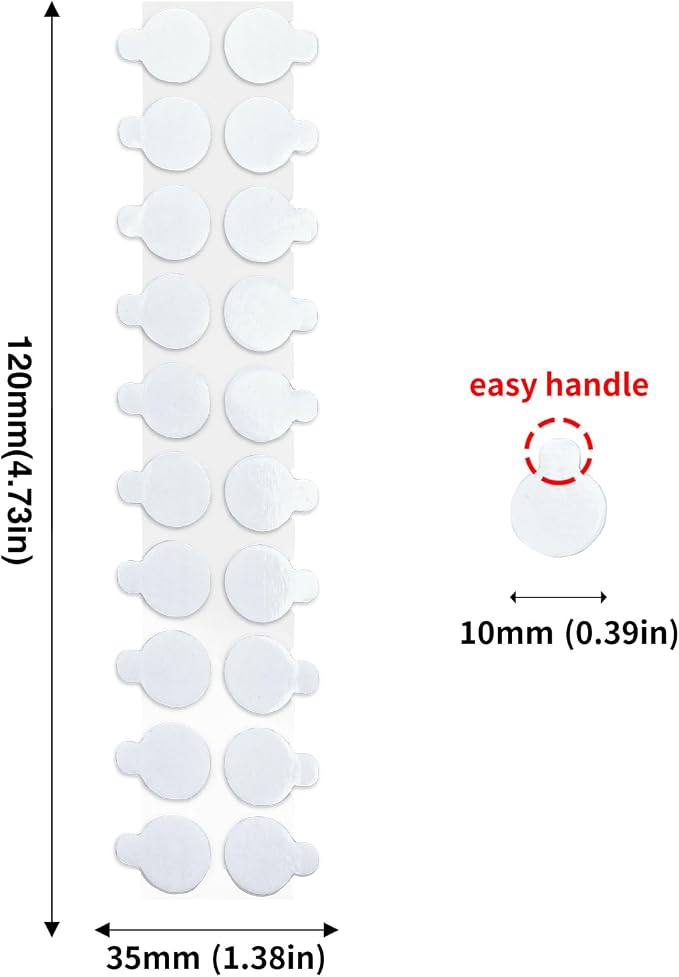 JIEHENG 500Pcs Double Sided Stickers Removable, 0.4" Double Sided Adhesive Dots - Image 3