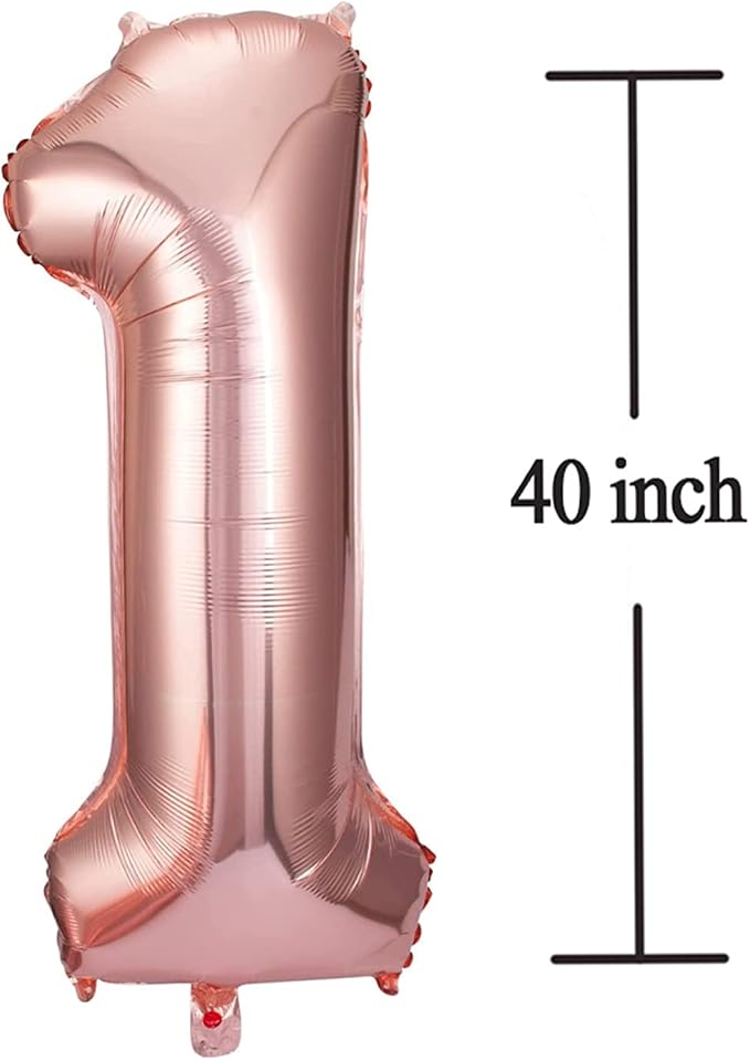 Jonhamwelbor 17 Number Balloons Rose Gold Big Giant Jumbo Number 17 or 71 Foil - Image 2