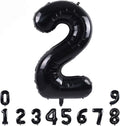 TONIFUL 40 Inch Black Number 2 Balloons Large Foil 2nd Birthday Decorations | by TONIFUL