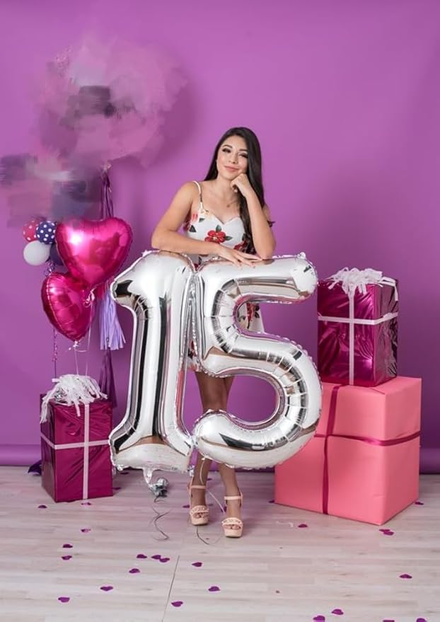 15 Balloon Numbers 40Inch for 15th Year Old Birthday Decorations, Inflation - Image 2
