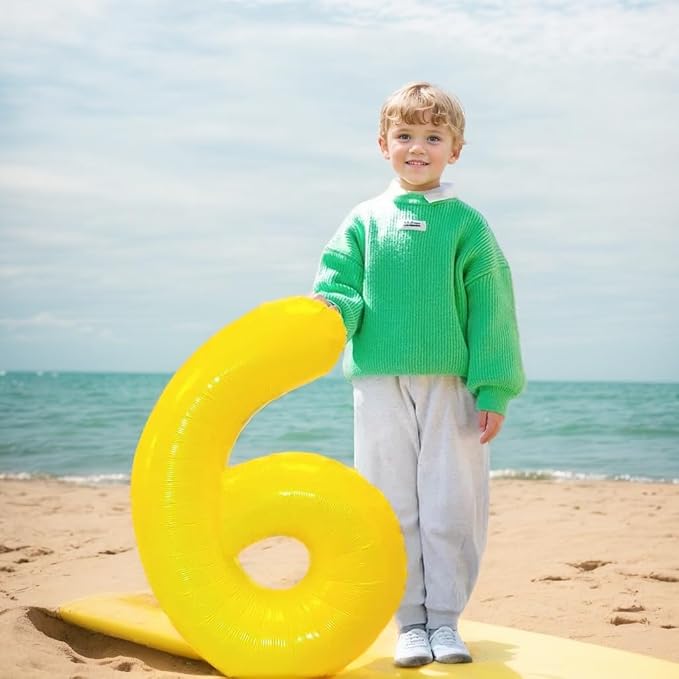 40 inch Yellow Number Balloon Giant Foil Helium Balloons Number 3 Balloon - Image 6