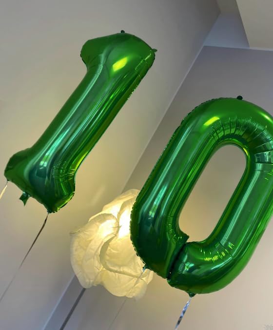Green Number 1 Balloon 40 Inch, 1st Birthday Party Decorations Men Women | Foil - Image 9