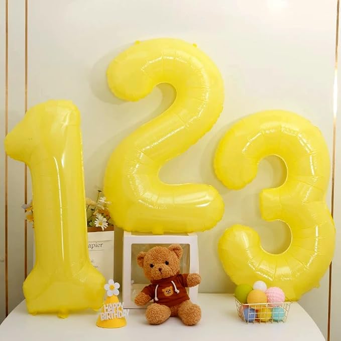 40 inch Yellow Number Balloon Giant Foil Helium Balloons Number 3 Balloon - Image 3