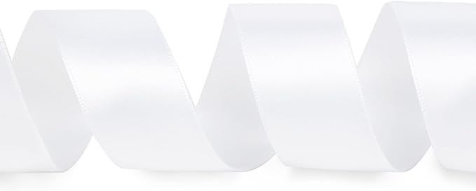 Ribbli Double Faced White Satin Ribbon, 1” x Continuous 25 Yards, Use - Image 2
