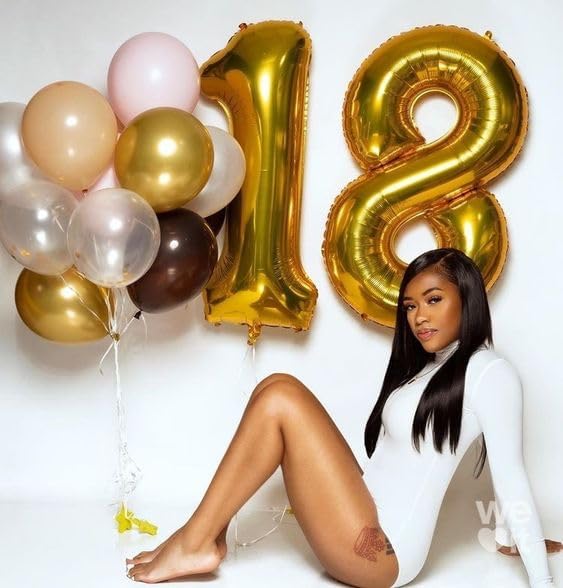 Gold Number 0 Balloon 40 Inch, 0th Birthday Party Decorations Men Women | Foil - Image 9