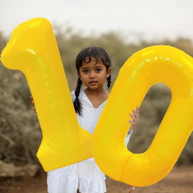 40 inch Yellow Number Balloon Giant Foil Helium Balloons Number 1 Balloon - Image 3