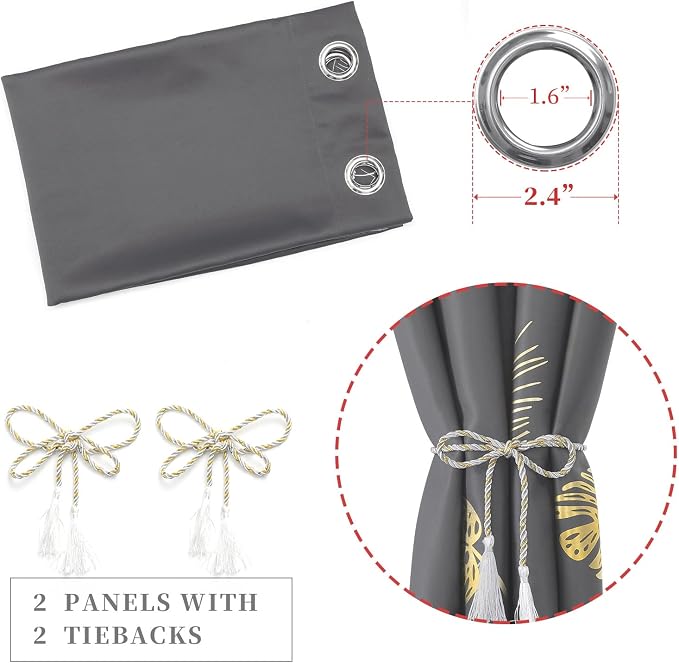 Thermal Insulated Blackout Curtains 84 Inches Long - Image 4