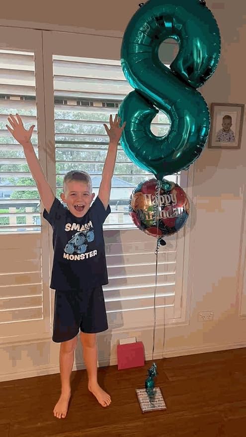 0 Balloon - Teal Birthday Number Balloons, 40 Inch Decorations Men Women | Teal - Image 8