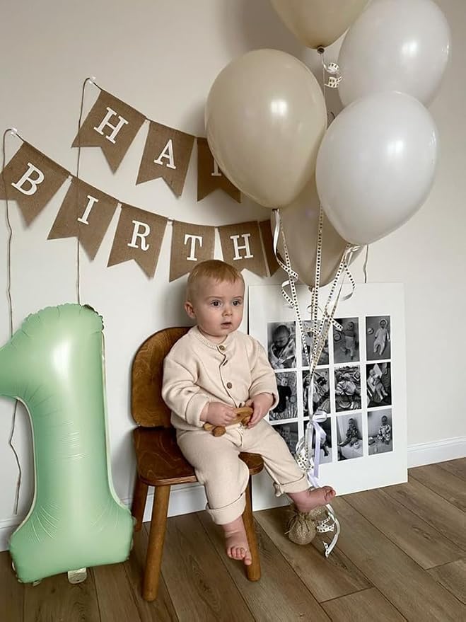 1 Balloon Number 40 Inch Olive Green Balloons - Image 3