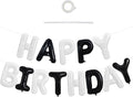 TONIFUL 16 Inch Black and White Happy Birthday Balloon Banner Decorations | by TONIFUL