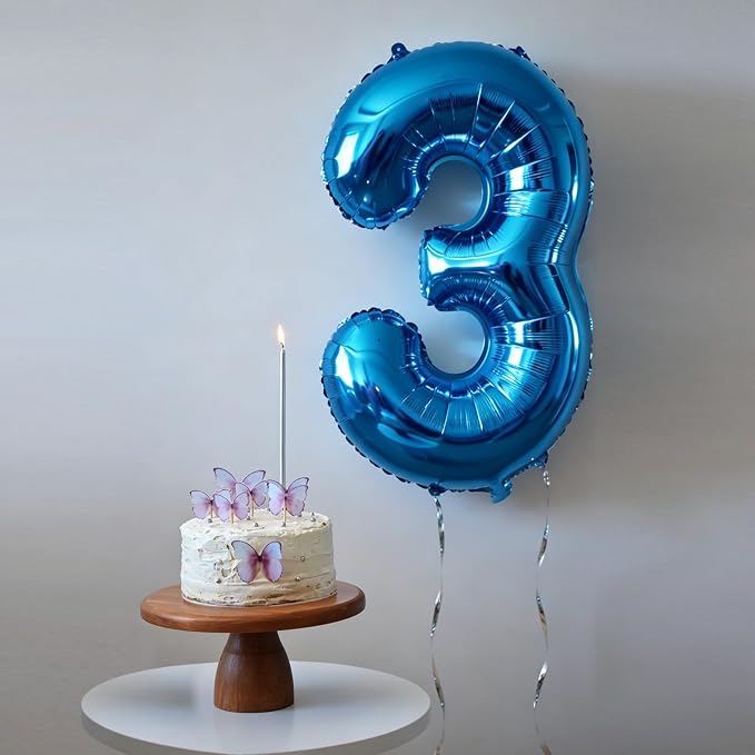 40 Inch Navy Blue Number 2 Foil Balloon - Image 4