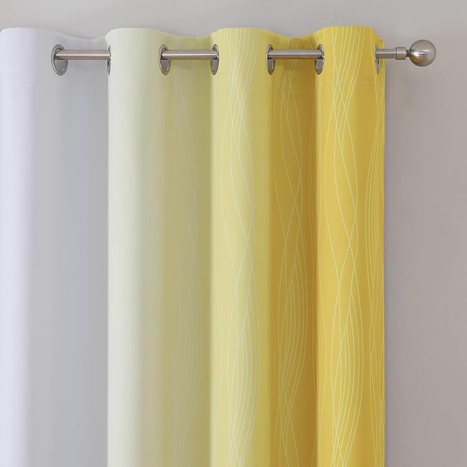 Room Darkening Gradient Blackout Curtains 72 Inch Length 2 Panels Set, Ombre - Image 4
