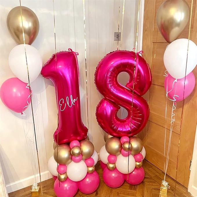Hot Pink 26 Balloon Numbers, 40 Inch 26 or 62 Birthday Balloon Foil Mylar - Image 4