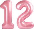 12 Balloon 40 inch Pearl Pink Number Balloons by Enyeopd