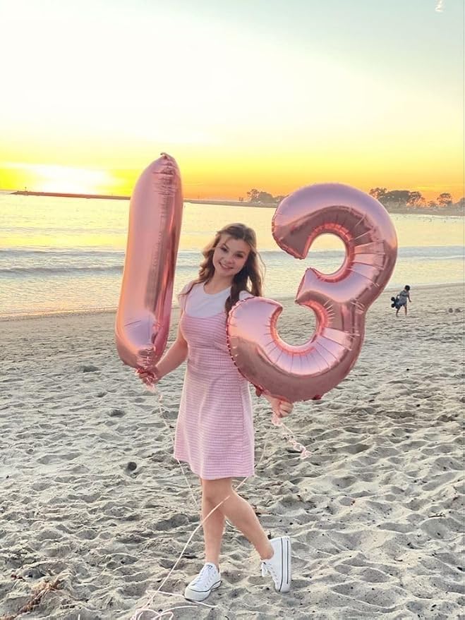 30 Balloon Number 40 Inch Pastel Pink Balloons - Image 3