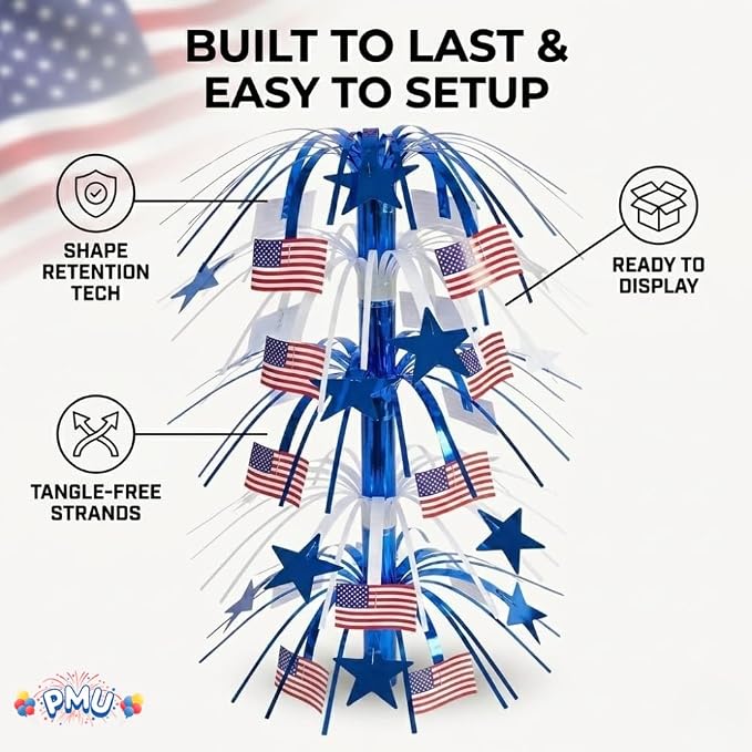 PMU 6 Pcs 21 Inch Patriotic Centerpieces - Image 5