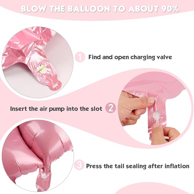 40 Inch Pastel Pink Number 4 Balloon, 4th Birthday Party Decorations | 40 Inch - Image 6