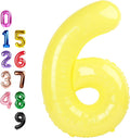 Number Balloons 6 Balloon 40 inch Yellow by Enyeopd