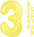 3 Balloon Number 40 Inch Yellow Balloons by Mluchee