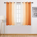 DWCN Faux Linen Ombre Sheer Curtains by DWCN