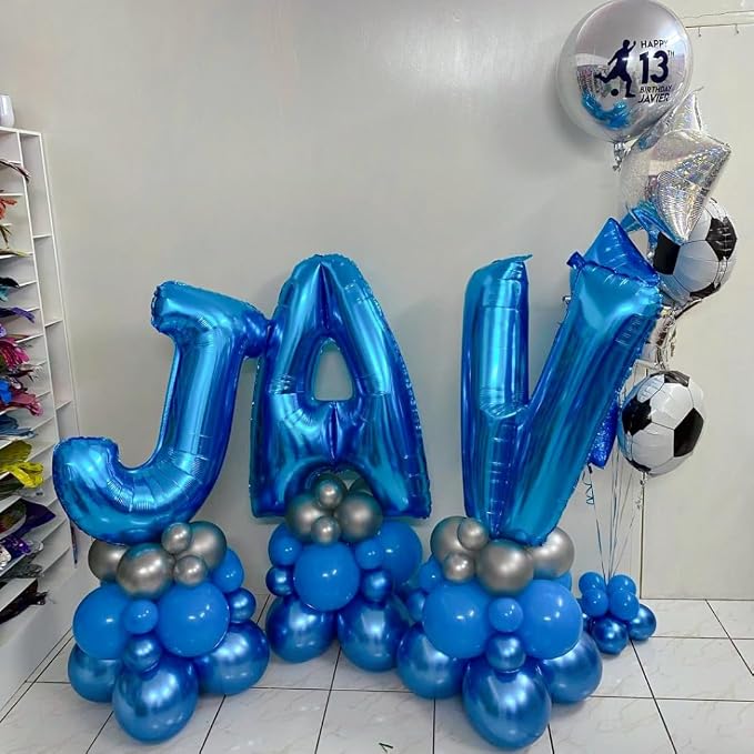 Blue Letter I Balloon, I Balloons Letter - Image 2