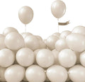 PartyWoo White Balloons 100pcs Sand White Beige Cream Ivory Boho Neutral | by PartyWoo
