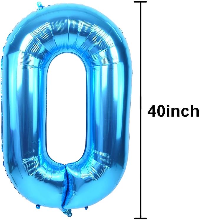 TONIFUL 40 Inch Blue Number 6 Balloons Large Foil 6th Birthday Decorations | - Image 2