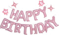 Pink Happy Birthday Balloons Banner Sign Mylar letter Party Decoration | by xiangsushijie