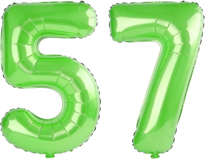 40 Inch Number 57 Balloons for 57th Birthday Party Decorations, 0-100 Fruit by FOBELEC