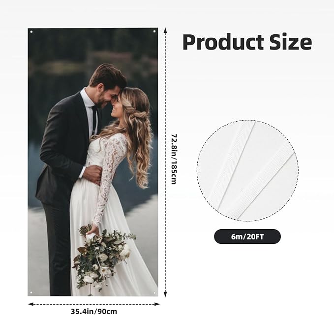 Custom Banners and Signs 35.4x72.8 Inch, Personalized Front Door Cover - Image 3