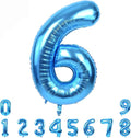 TONIFUL 40 Inch Blue Number 6 Balloons Large Foil 6th Birthday Decorations | by TONIFUL