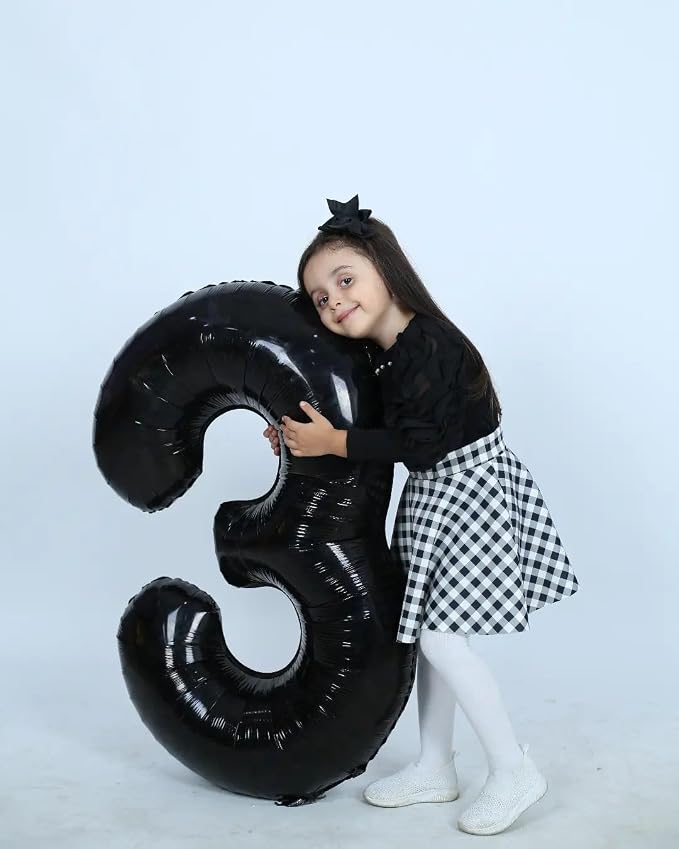 40 Inch Black Number 3 Balloon Birthday Party Decorations - Image 9