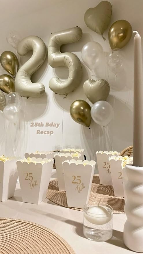 Number 19 Balloons 40 Inch for 19 91 Birthday Party Decoration, Cream White | - Image 4