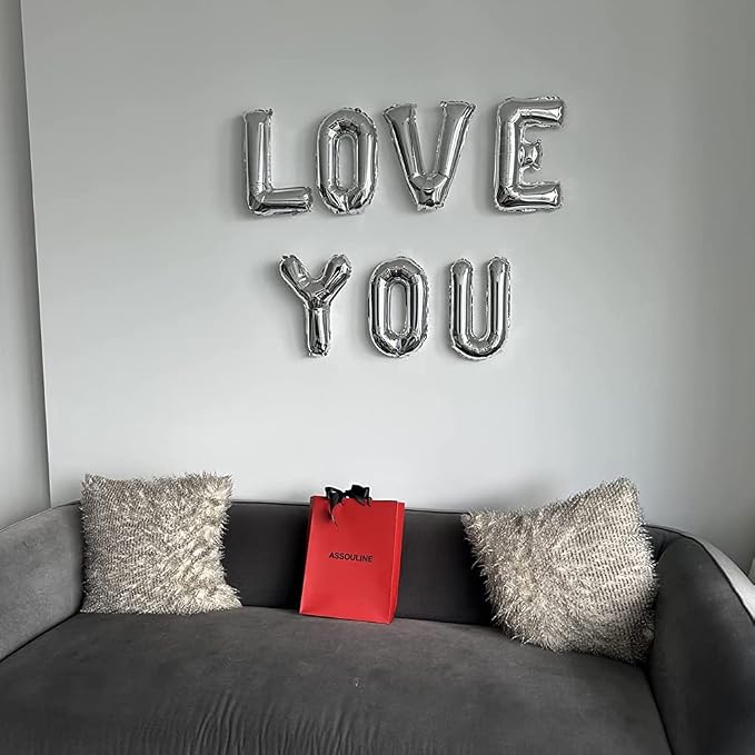 26pcs Silver Letter Balloons Foil Alphabet A-Z Balloons Custom Personalized - Image 3